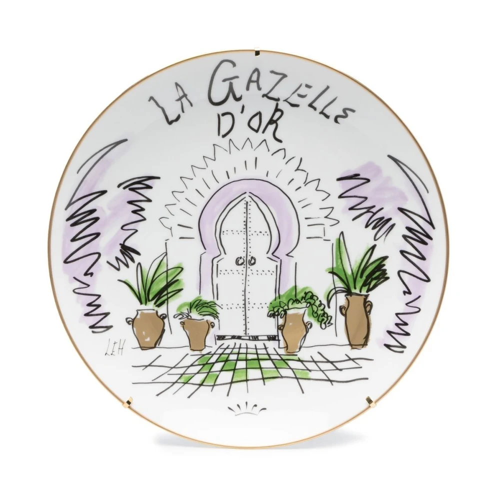 Dekorativt Fat med La Gazelle d'Or Design