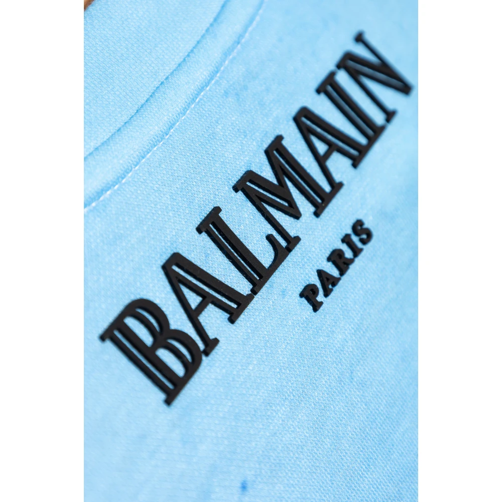 Balmain T-shirt met korte mouwen Blue Heren