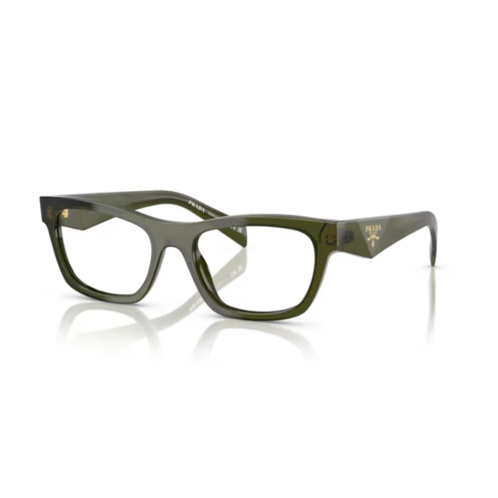 Prada Unisex Green Glasses, 52 Mm, Butterfly Eyeglasses
