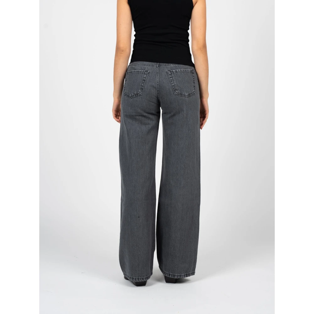 La Haine Inside Us Wijde Pijp Jeans van Hoogwaardig Denim Gray Dames