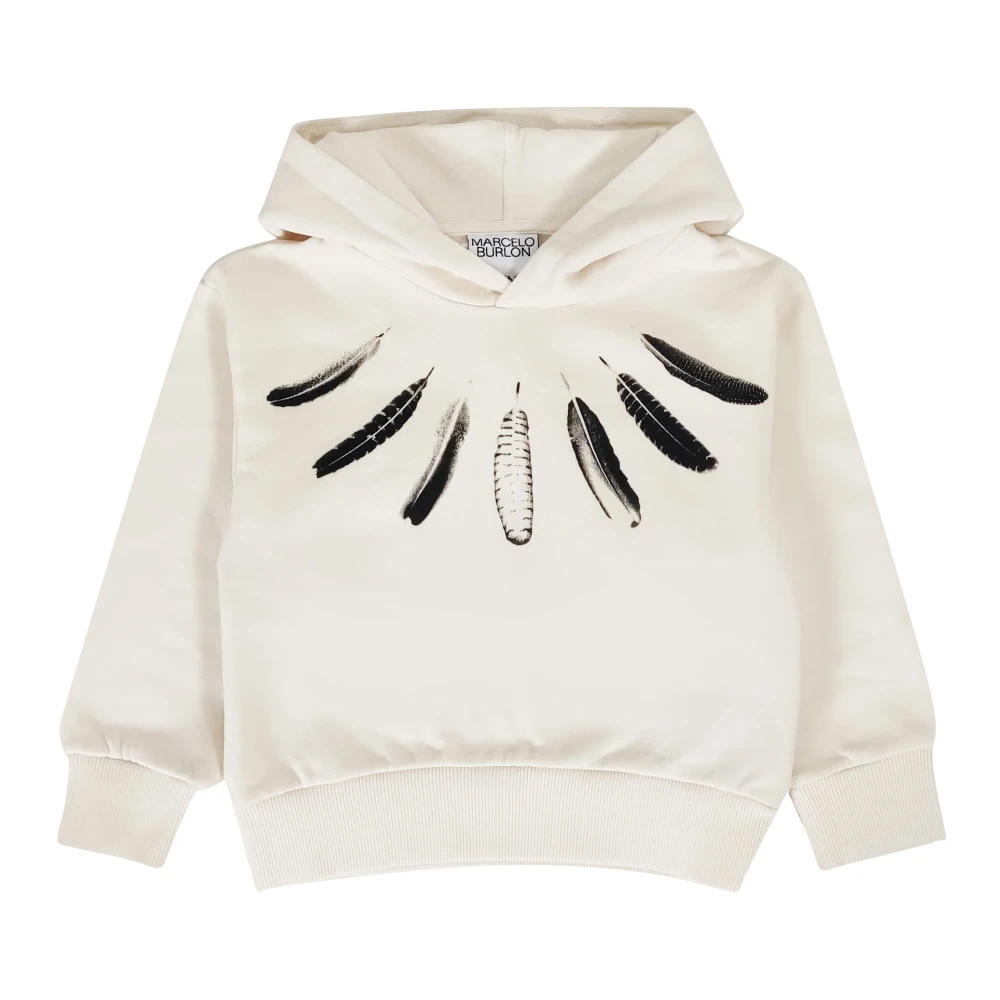 Marcelo Burlon Boys Beige Hooded Sweatshirt - Kids Sweatshirts - 6 Y - Kids