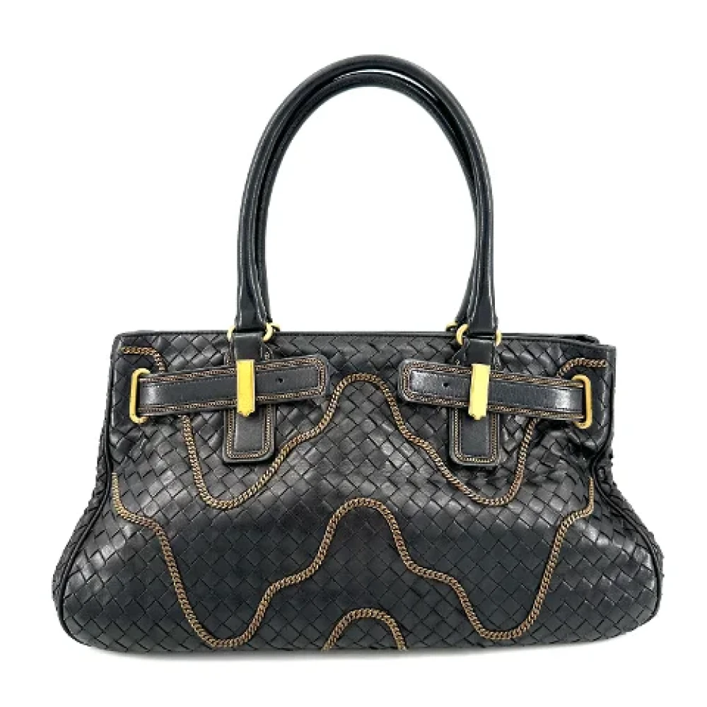 Bottega Veneta Vintage Pre-owned Leather handbags Black Dames