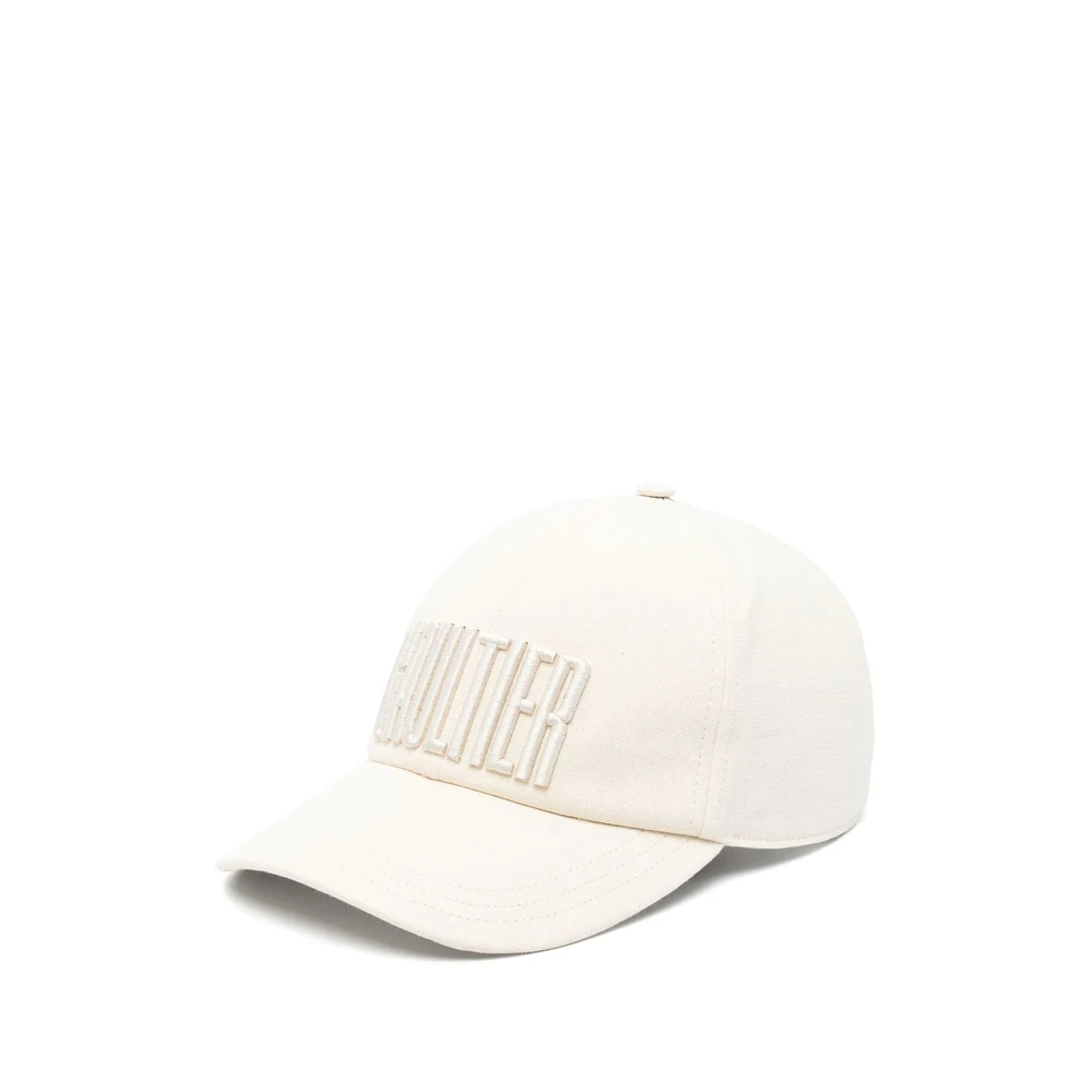 Jean Paul Gaultier Verstelbare pet met gebogen klep Beige Dames