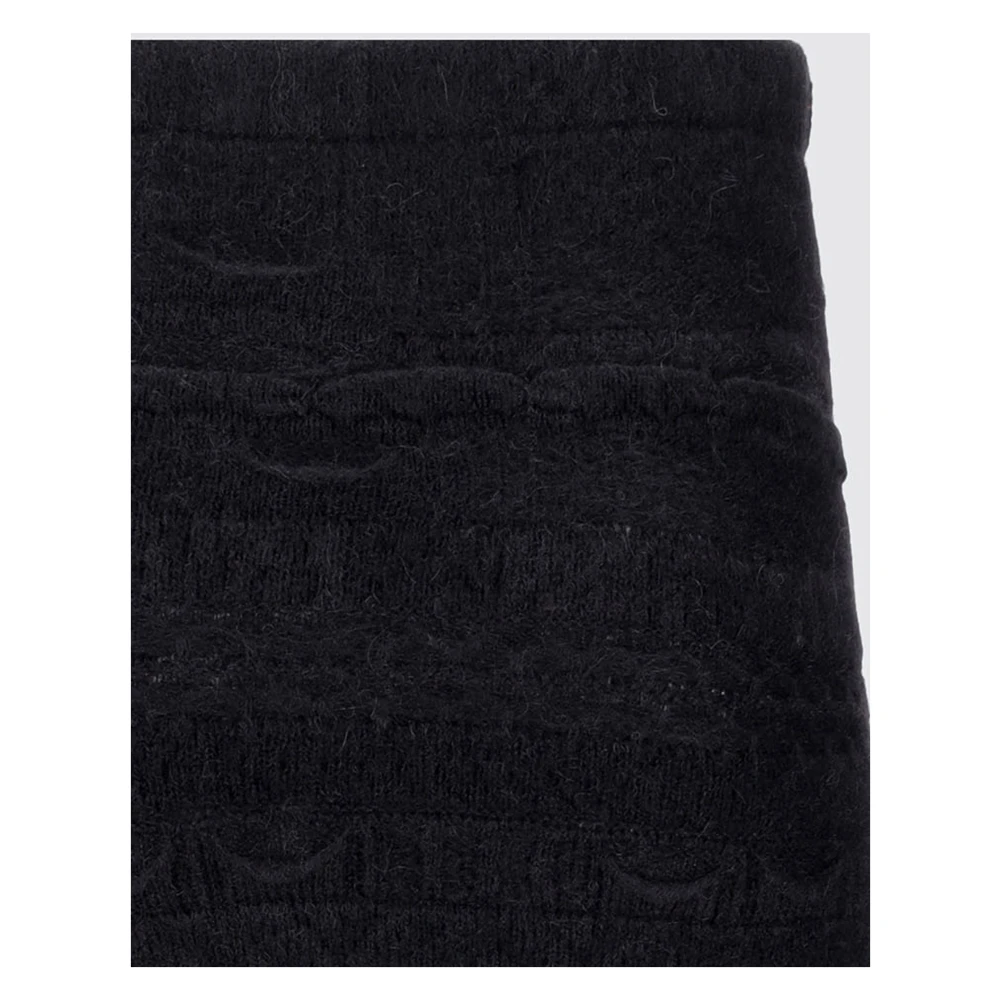 Laneus Lang Jacquardrok Black Dames