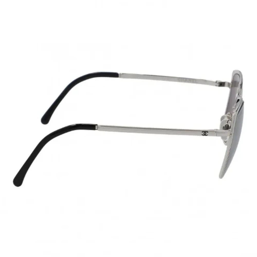 Chanel Vintage Pre-owned Fabric sunglasses Gray Dames