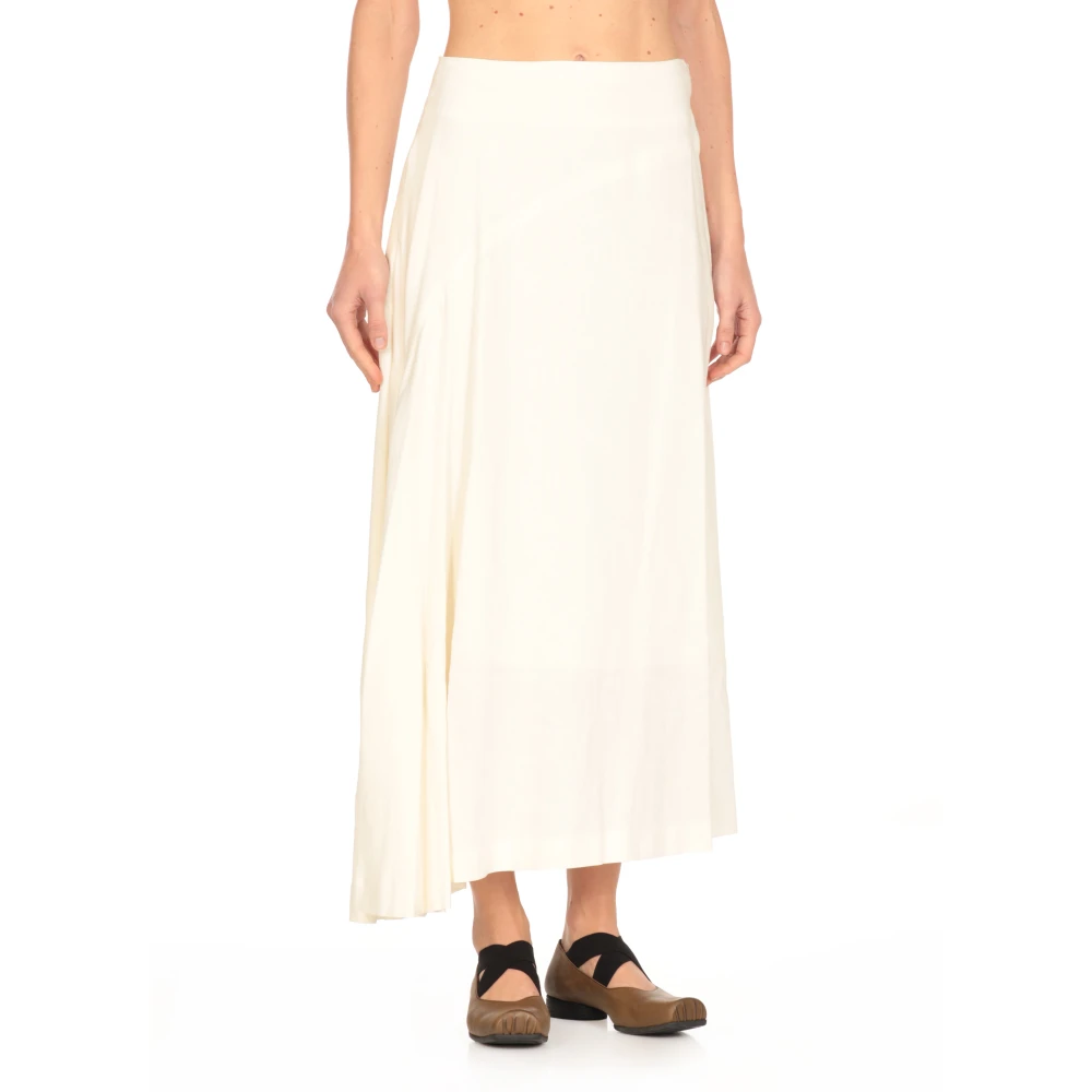 Y-3 Witte Linnen Rok met Zak White Dames