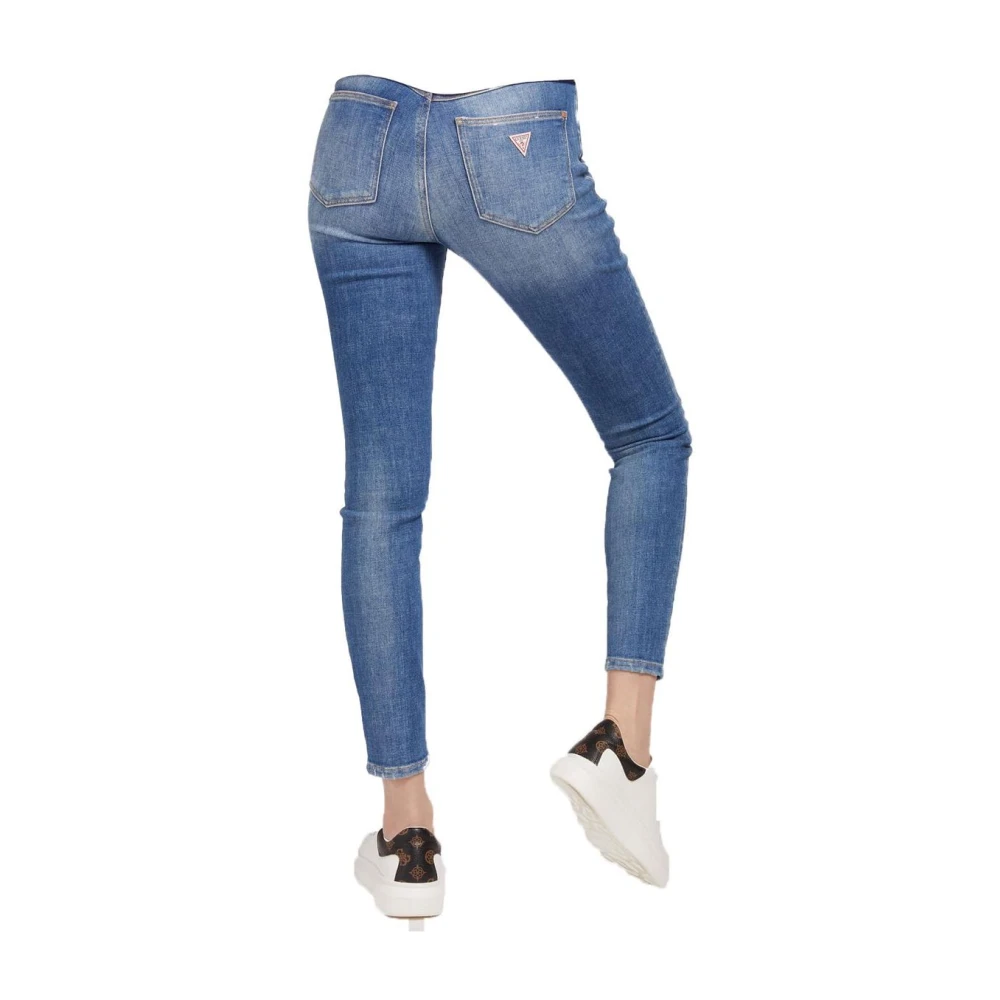 Guess Slim Fit Denim Broek Blue Dames