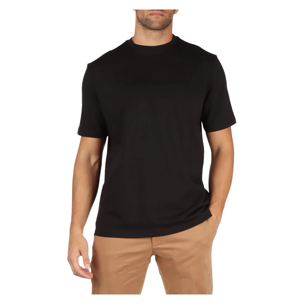 Antony Morato T-shirt met reliëflogo Black Heren
