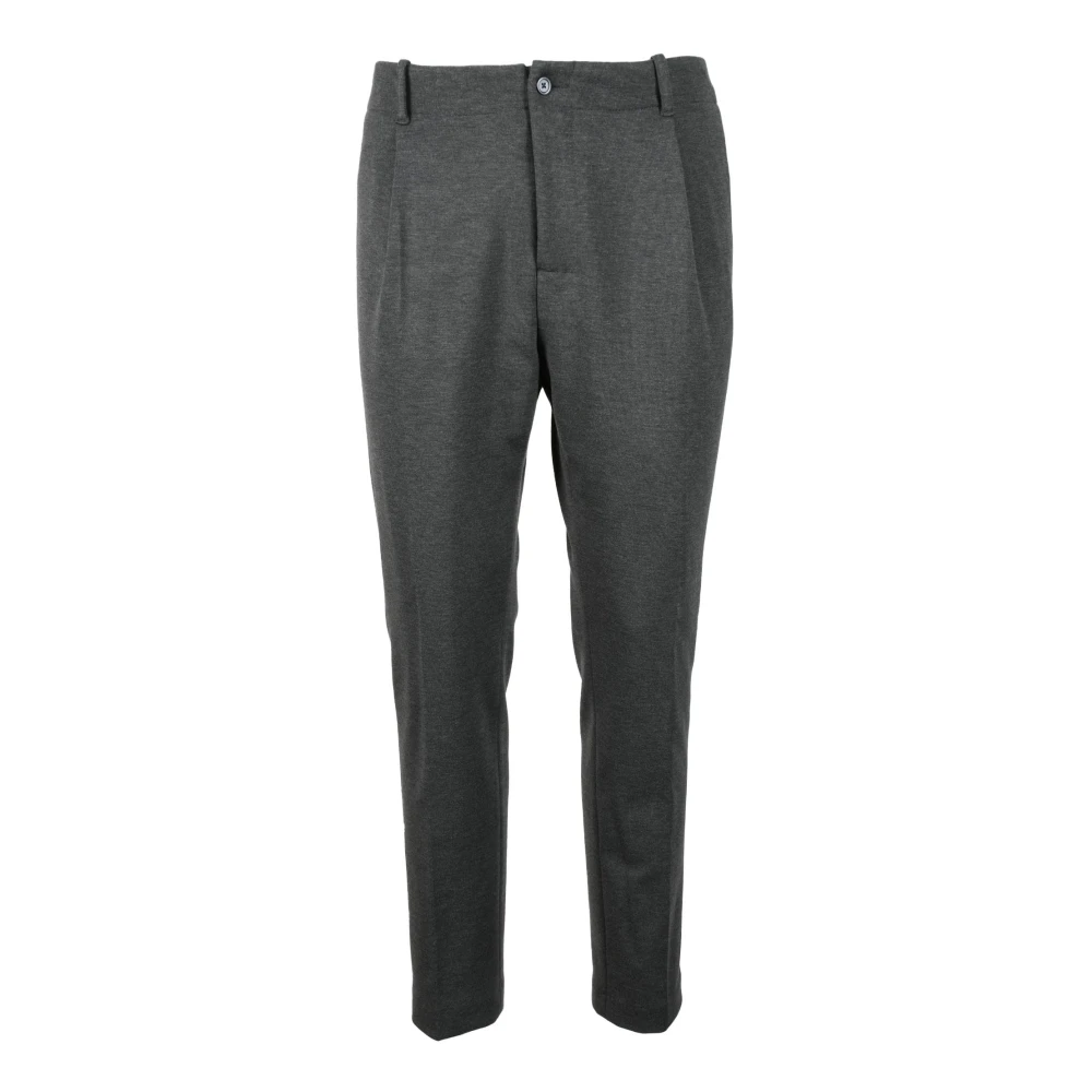 Daniele Alessandrini Elegant Stretchig Polyester Viskos Byxor Gray, Herr