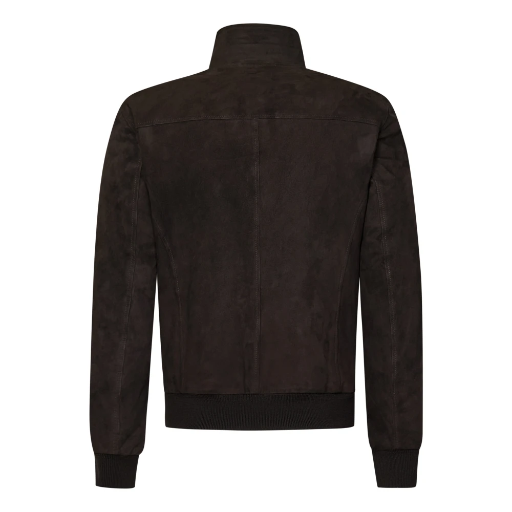 Boglioli Bruine Suède Bomberjack Aw24 Brown Heren