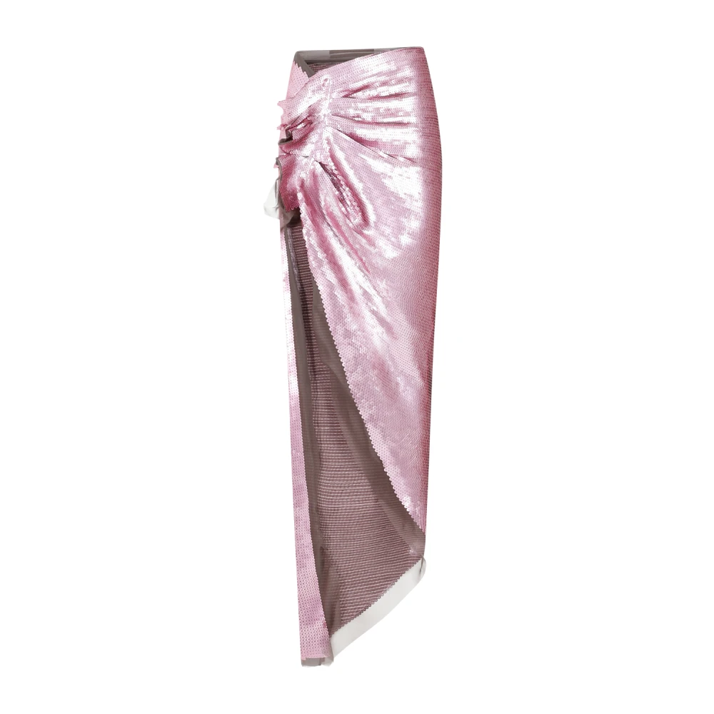 Rick Owens Paljett Edfu Kjol Rosa Lila Pink, Dam