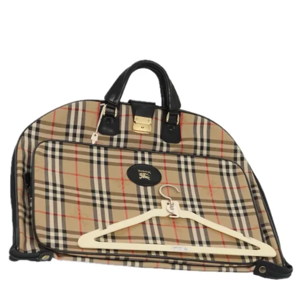 Burberry Vintage Pre-owned Canvas travel-bags Beige Dames
