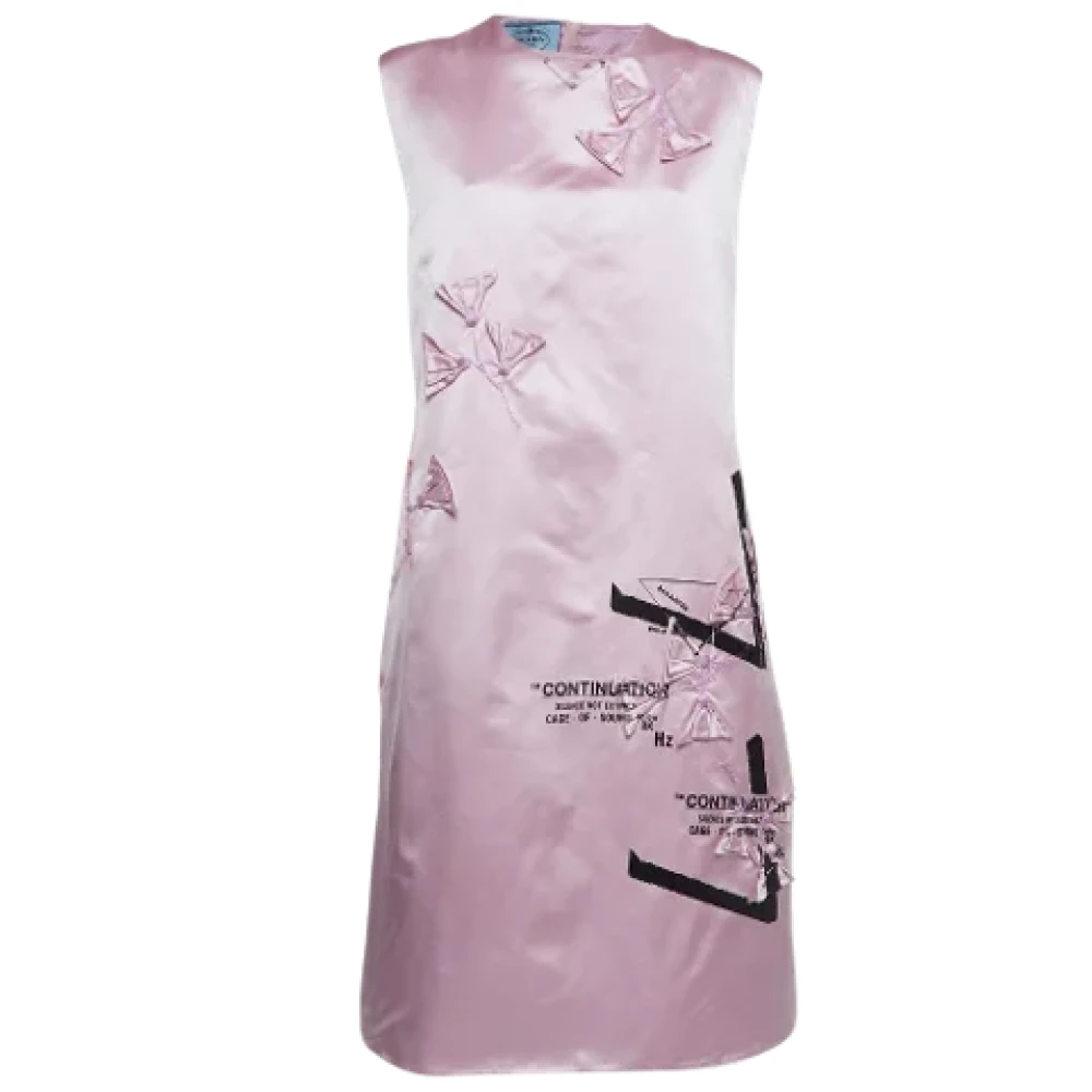 Prada Vintage Pre-owned Silk dresses Pink Dames