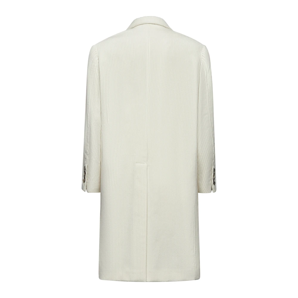 BRUNELLO CUCINELLI Kasjmier Corduroy Enkellange Jas Beige Heren