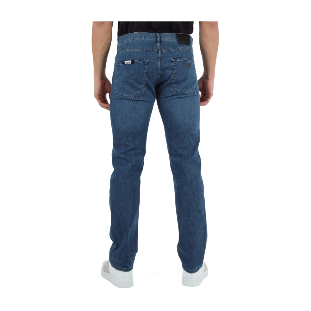Emporio Armani Regular Fit Vijf Zakken Jeans Blue Heren