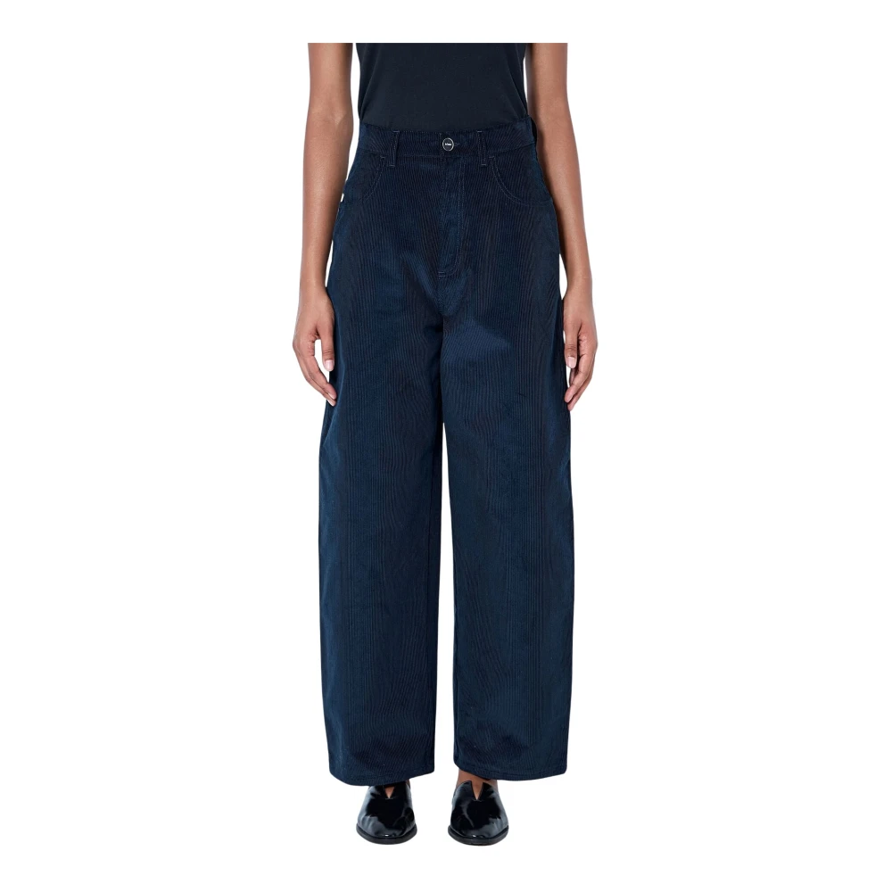 Róhe , Tapered Trousers, Female, Blue, S, Berber Barrel Leg Trousers