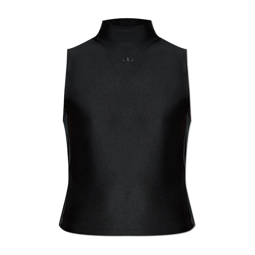 adidas Originals Top met opstaande kraag Black Dames
