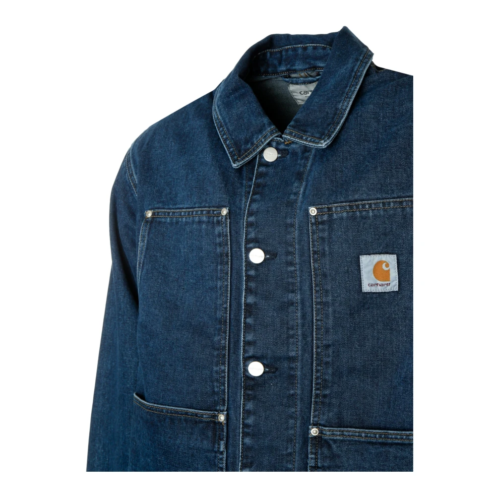 Carhartt WIP Dubbele Voorkant Denim Jack Blue Heren