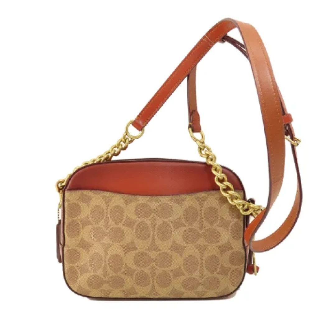Coach Pre-owned Plastic shoulder-bags Brown Dames