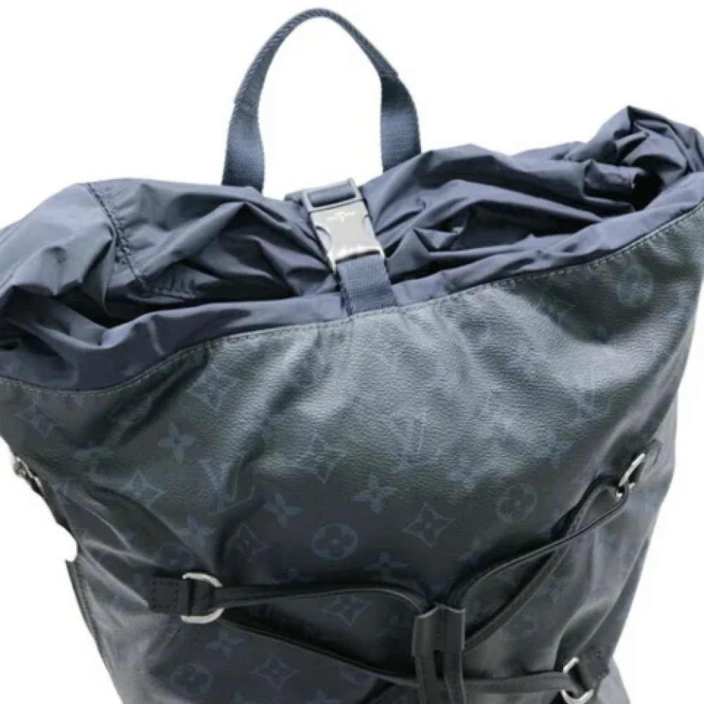 Louis Vuitton Vintage Pre-owned Canvas backpacks Blue Dames