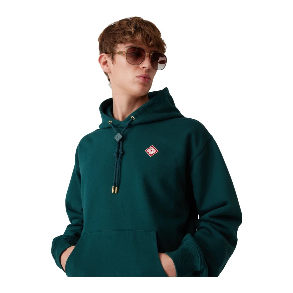 Casablanca Groene Diamant Logo Hoodie Green Heren