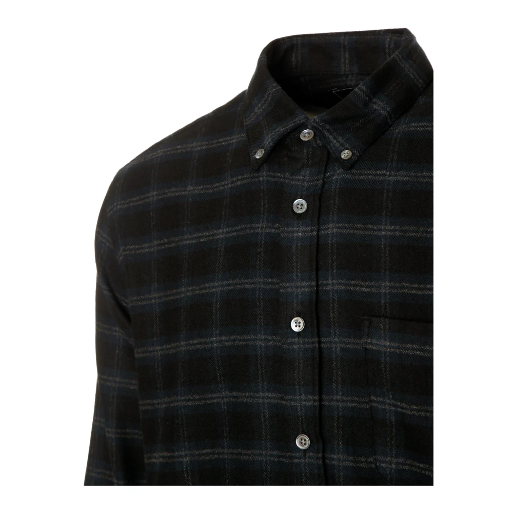 Portuguese Flannel Flanellen Hemd Chachal Abstract Ruit Black Heren
