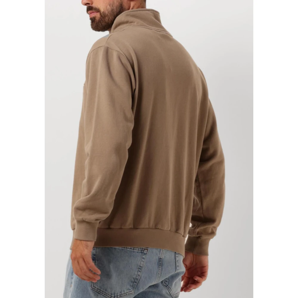 Forét Taupe Half Zip Sweatshirt Beige Heren