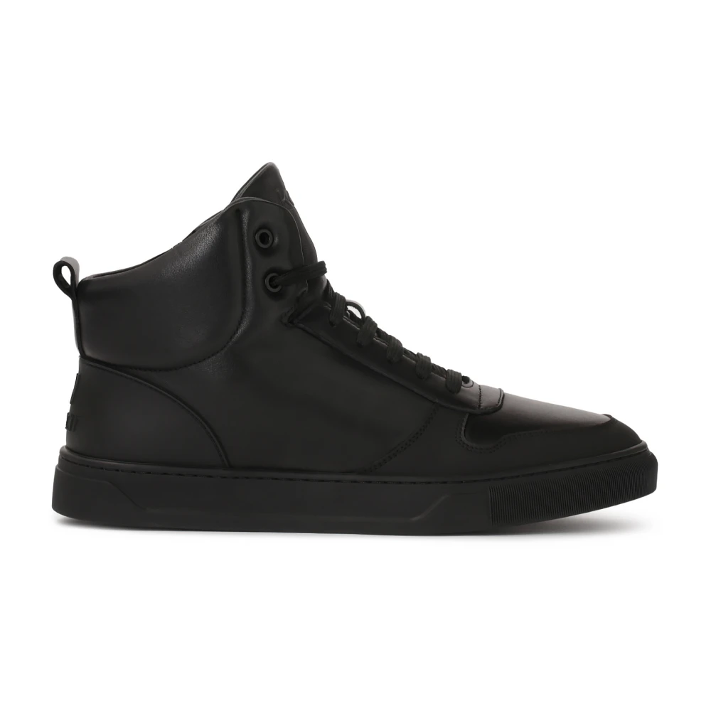 Kazar Heren sneakers van glad leer met rubberen neuskap Heren Schoenen Zwart