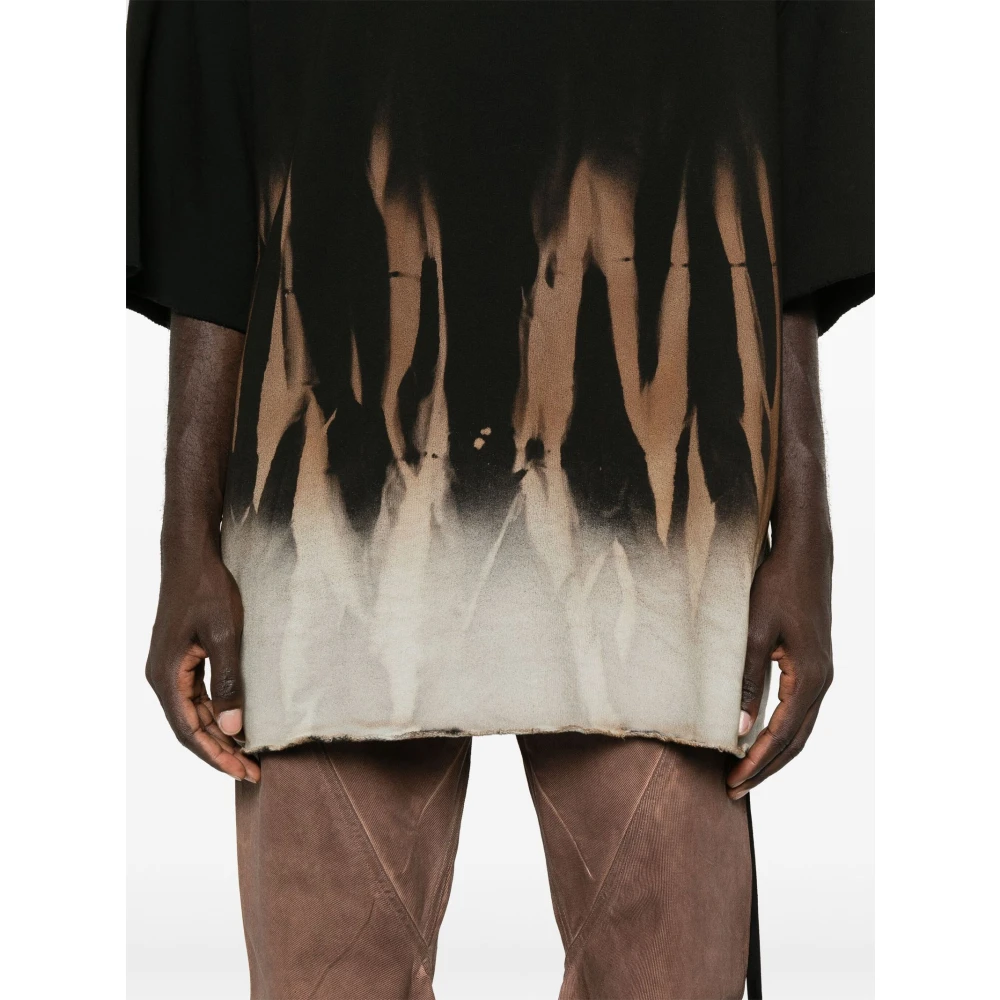 Rick Owens Zwart Jersey T-shirt met Print Black Heren