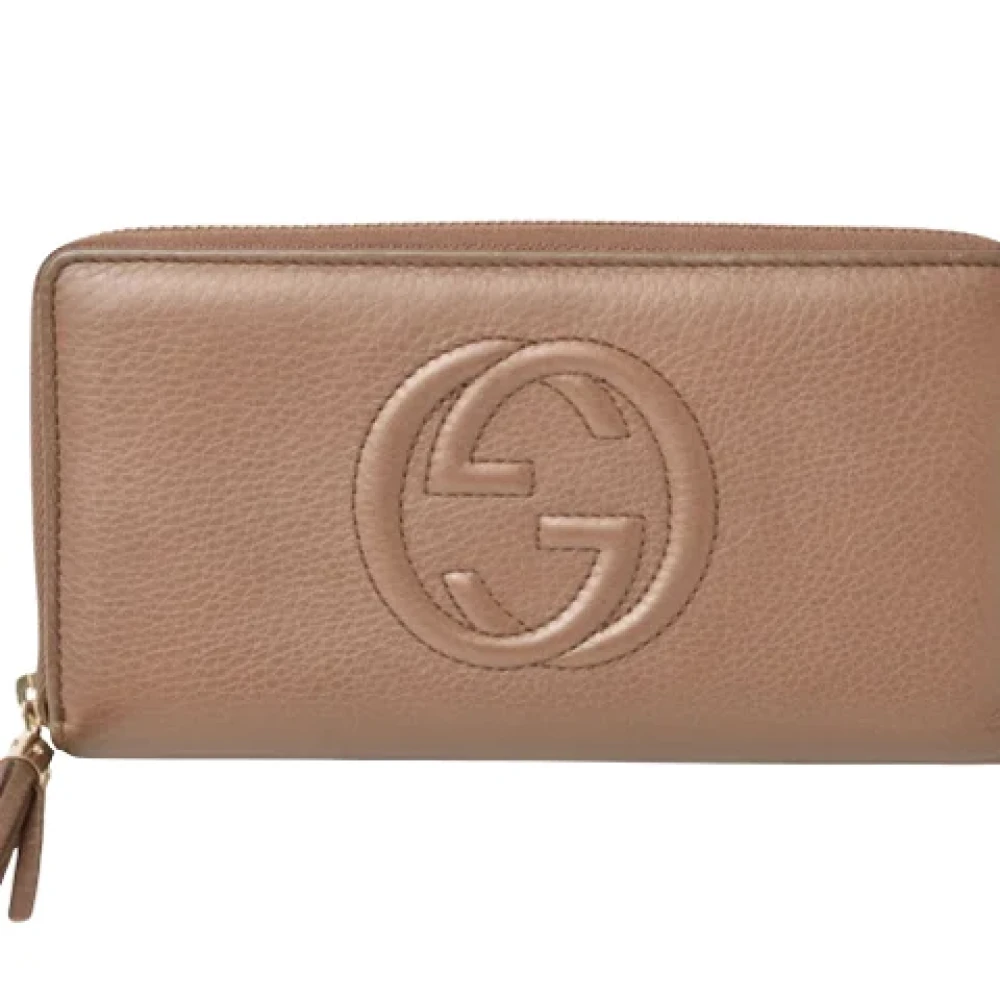 Gucci Vintage Pre-owned Leather wallets Brown Dames