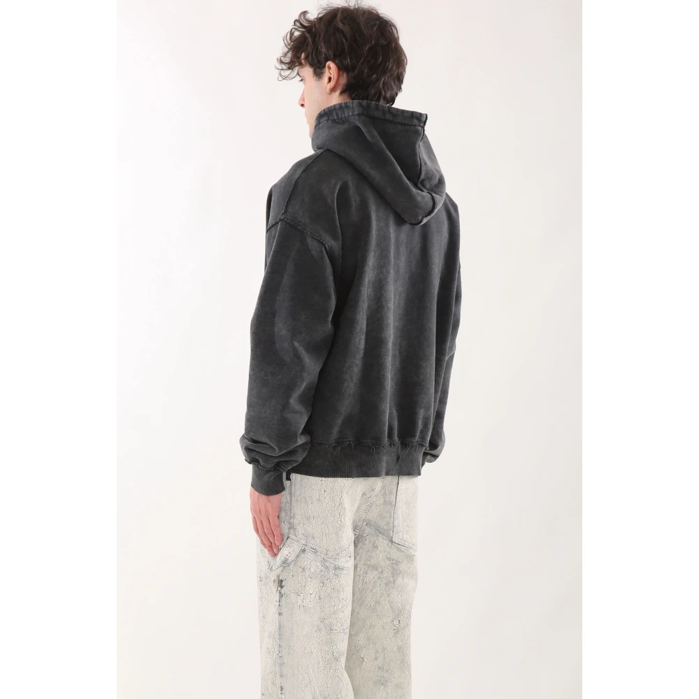 Misbhv Strass Hoodie in Gewassen Zwart Black Heren