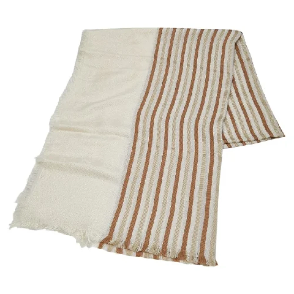 Gucci Vintage Pre-owned Fabric scarves Beige Dames