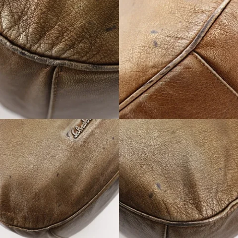 Salvatore Ferragamo Pre-owned Leather totes Brown Dames