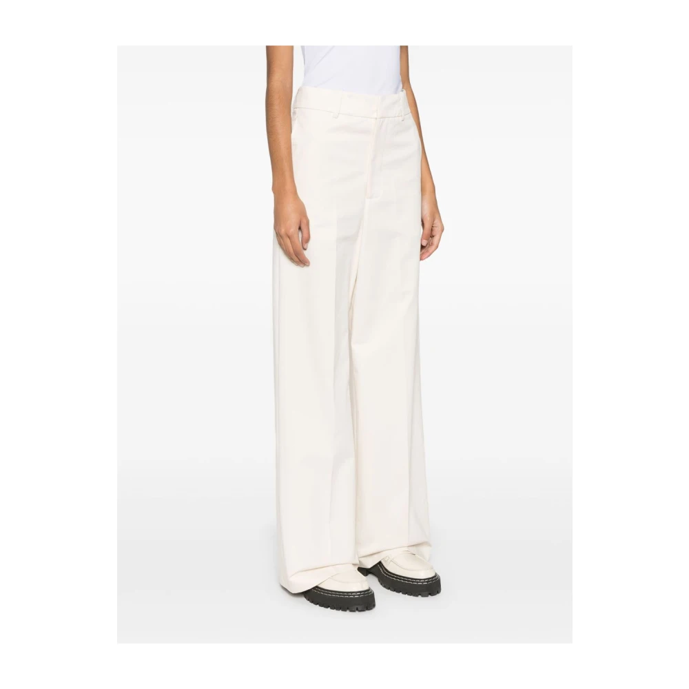 Semicouture Natuurlijke broek met verborgen sluiting Beige Dames