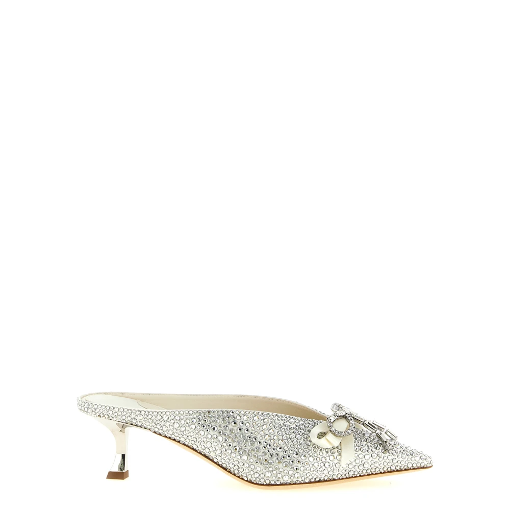 Jimmy Choo Women's Gray Heeled Mules, 5 Uk, Auria Mule 50