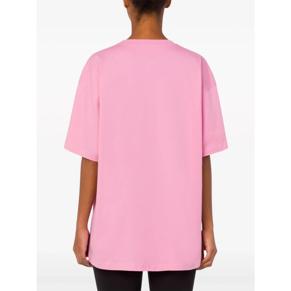 Moschino Teddy Bear Crew Neck T-shirts Pink Dames
