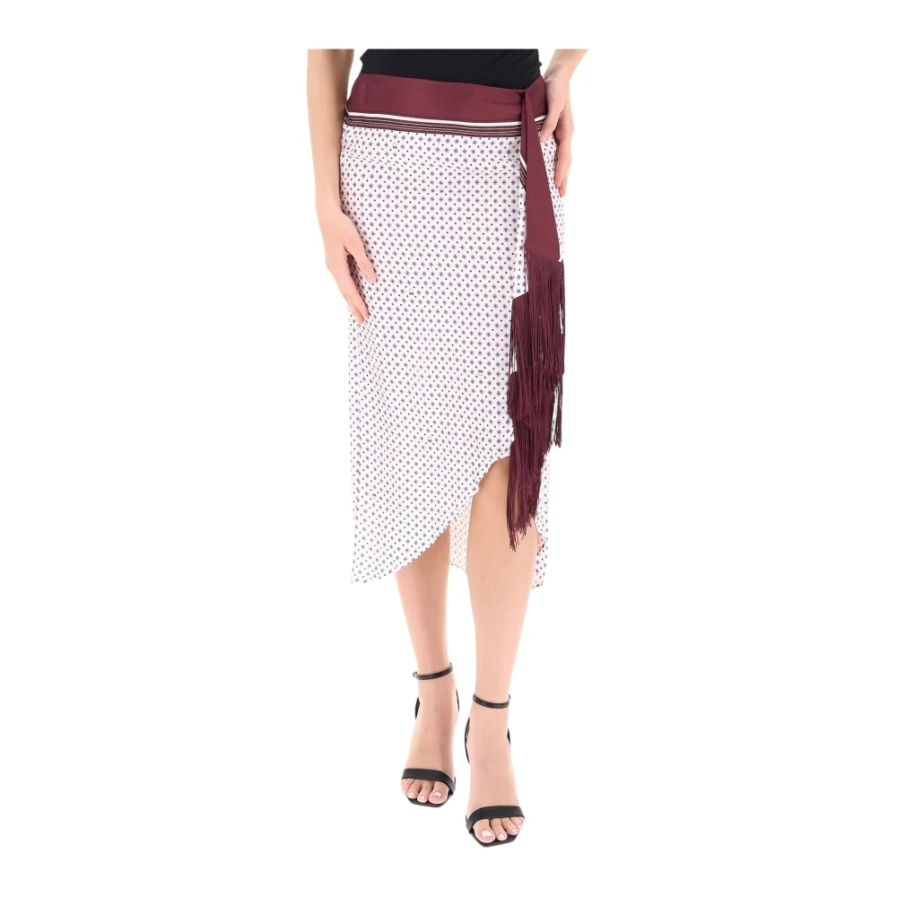 Pinko Vrouw Wit Rokken Dames, M, Midi Rok