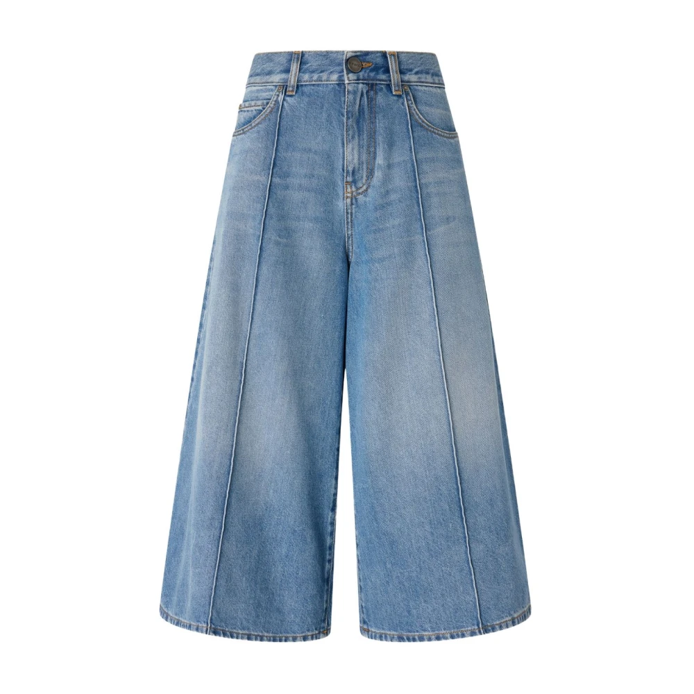 Pinko Women's Blue Wide Jeans, W27, Wide Jeans