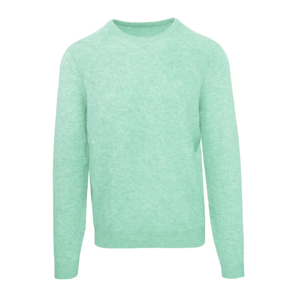 Malo Luxe Cashmere Sweater voor Mannen Green Heren