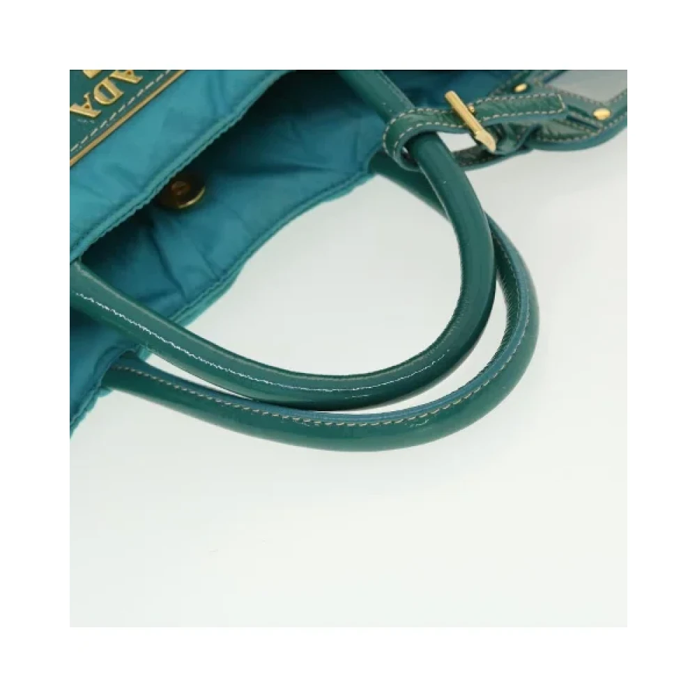 Prada Vintage Pre-owned Nylon handbags Blue Dames