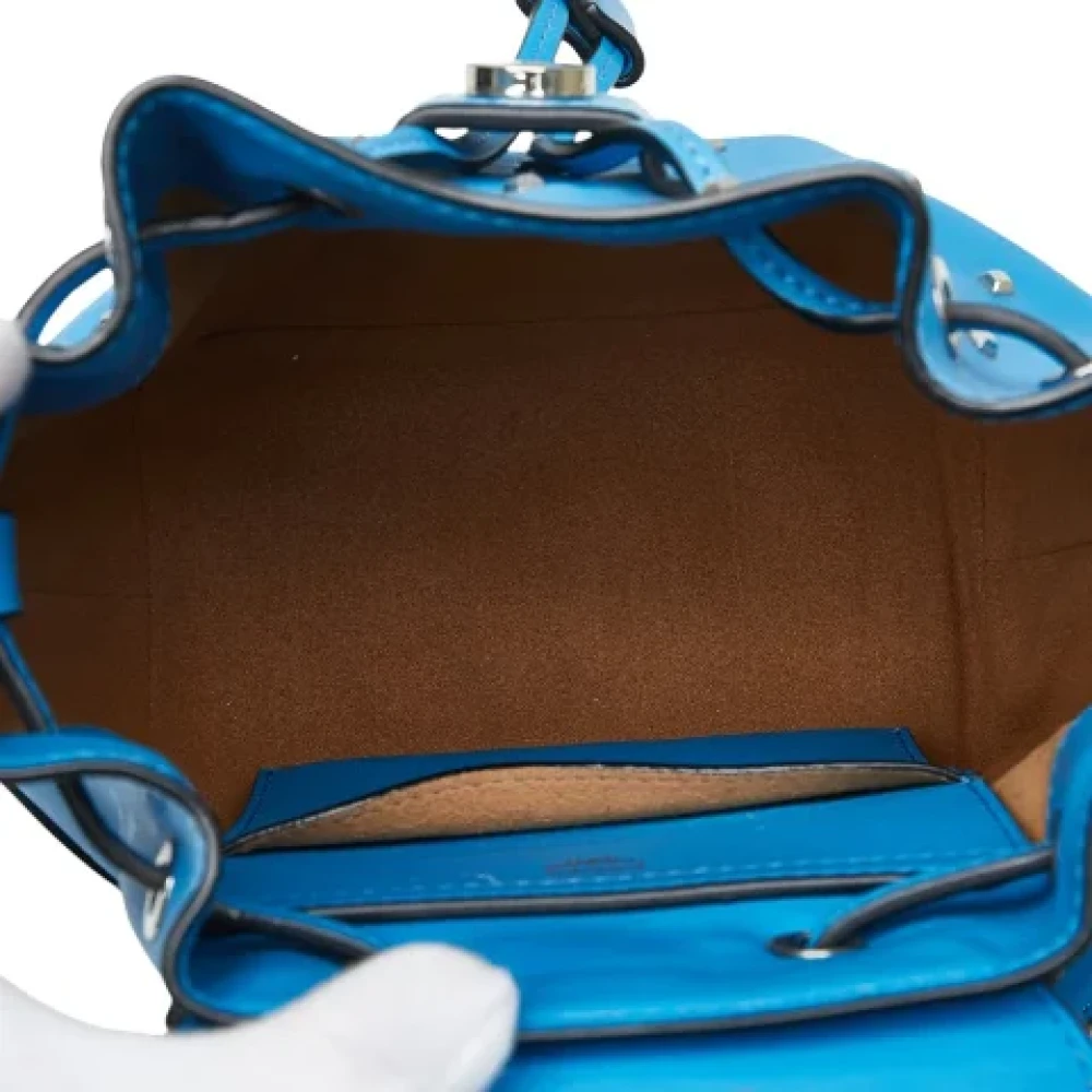 MCM Pre-owned Leather backpacks Blue Dames