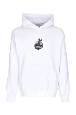 Vit hoodie med känguruficka