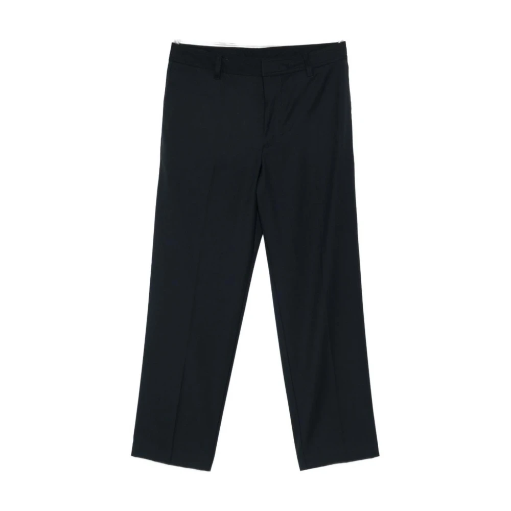Emporio Armani Men's Blue Straight Trousers, M, Tailored Fit Trousers