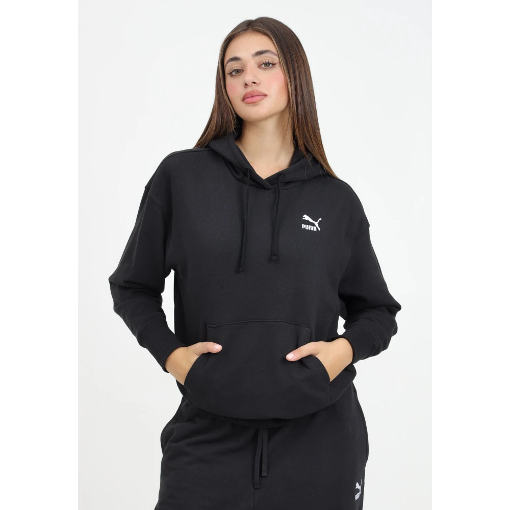 Puma Klassieke Zwarte Hoodie Sweater Black Dames