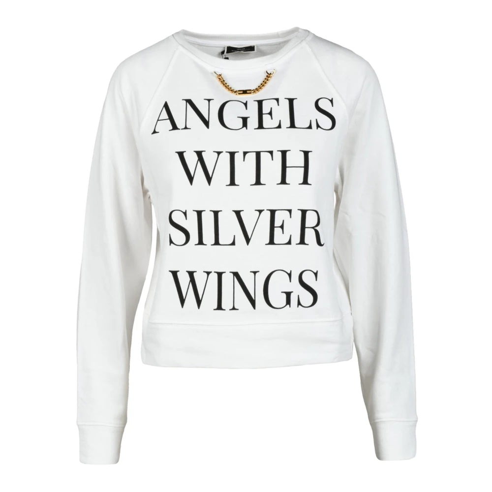 Elisabetta Franchi Katoen Dunne Sweater Black Dames