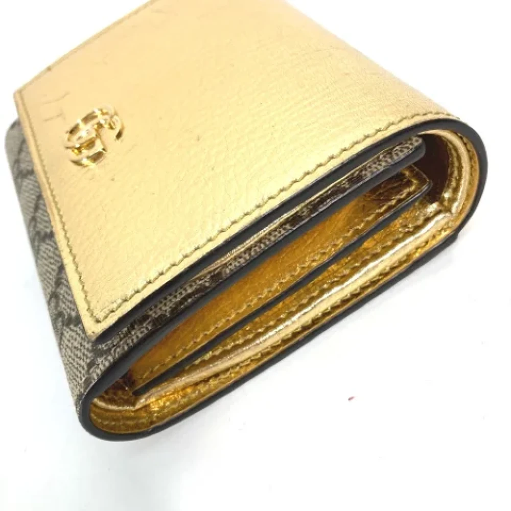 Gucci Vintage Pre-owned Leather wallets Yellow Dames
