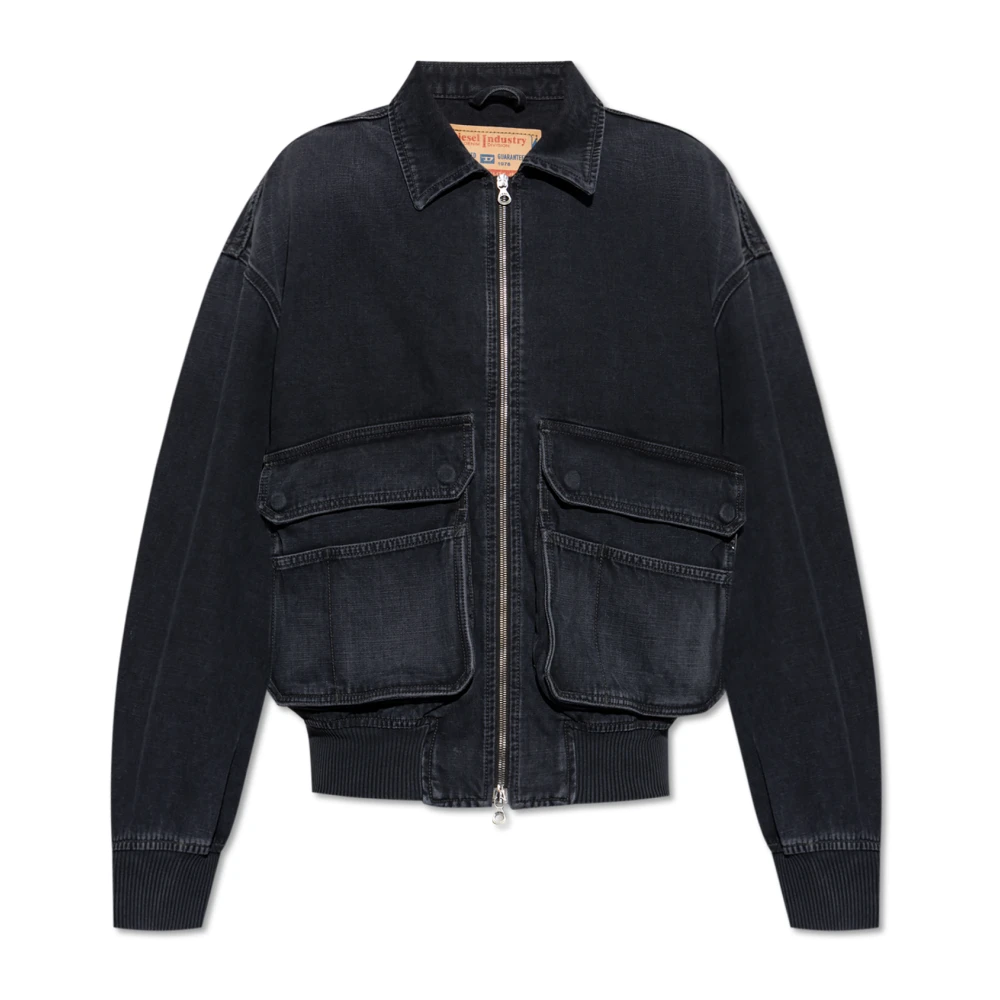 Diesel Korte Jean Bomberjack Black Dames