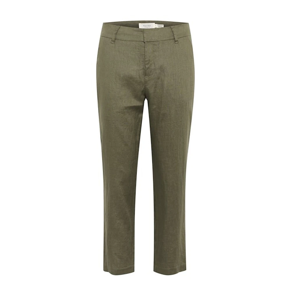 Part Two Elegante Linnen Broek Kalamata Green Dames