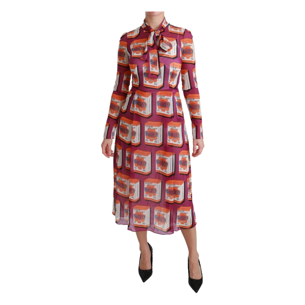 Dolce & Gabbana Women's Elegant Bellezza Print Silk Maxi Dress