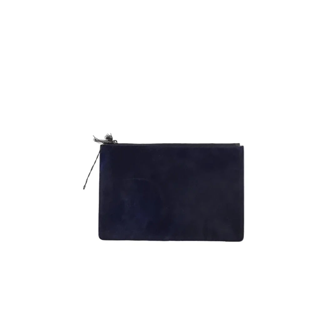 Jil Sander Pre-owned Leather clutches Blue Dames